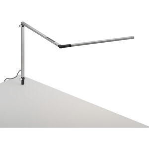 Z-Bar Slim 14.3 inch 6.00 watt Silver Desk Lamp Portable Light, Through-Table Mount